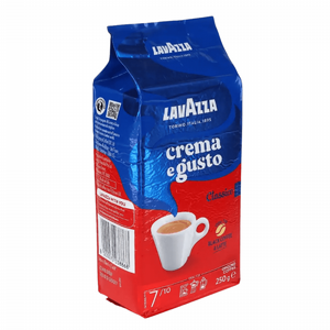 250 גרם קפה טחון לוואצה קלאסיקו -LAVAZZA CREMA E GUSTO CLASSICO חוזק 7/10 250 גרם קפה טחון לוואצה קלאסיקו -LAVAZZA CREMA E GUSTO CLASSICO חוזק 7/10