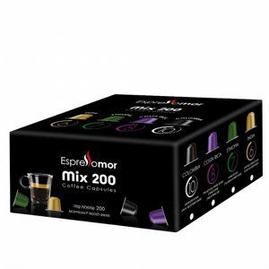 מארז מיקס 200 קפסולות 4 תערובות מארז מיקס 200 קפסולות 4 תערובות
