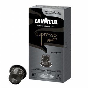 10 קפסולות אלומניום lavazza Espresso Maestro Ristretto חוזק 12