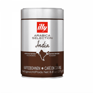 250 גרם פולי קפה הודו - illy Monoarabica India 100% arabica