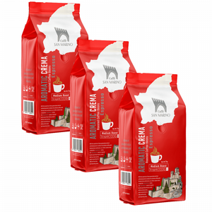 3 ק"ג פולי קפה קלוי טרי ביתי סאן מרינו ארומטיק קרמה -SAN MARINO AROMATIC CREMA חוזק 5/5 3 ק"ג פולי קפה קלוי טרי ביתי סאן מרינו ארומטיק קרמה -SAN MARINO AROMATIC CREMA חוזק 5/5