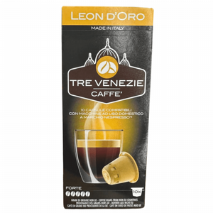 10 קפסולות TRE VENEZIE LEON D'ORO חוזק 5/5 10 קפסולות TRE VENEZIE LEON D'ORO חוזק 5/5